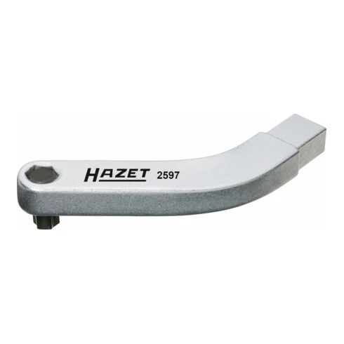Attache Mâle Pour Les Charnières Des Portes, Porte-embouts Courbé 2597 ∙ Carré Femelle 9 X 12 Mm ∙ Hexagone Creux 8 Mm (5/16 Pouce), Profil TORX® Intérieur HAZET
