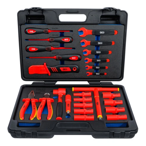 BGS Technic Caisse à Outils Pour Clés à Douilles VDE 26 Pièces BGS