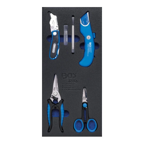 BGS Technic Insert De Servante D'atelier 1/3 : Jeu De Couteaux Et Cisailles 6 Pièces BGS