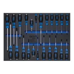 BGS Technic Insert De Servante D'atelier 3/3 : Jeu De Tournevis 23 Pièces BGS