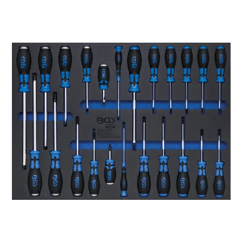 BGS Technic Insert De Servante D'atelier 3/3 : Jeu De Tournevis 23 Pièces BGS