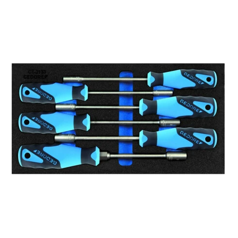 GEDORE Jeu De Clés à Douille 1500 CT1-2133 6pcs.ouv.5/5/6/7/8/9/10mm 6pcs. Dans 1/3 Mod