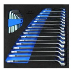 Jeu De Clés Mixtes Gedore 1 B + Tournevis Décalé Dans Le Module Check-Tool 25 Pcs.