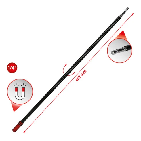 KS Tools Porte-embout Magnétique à Changement Rapide Avec Manchon à Roue Libre 1/4 De Pouce, Extra Long – Image 2