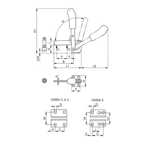 Pince Verticale AMF N° 6804 Taille 5 Pied Horizontal – Image 3