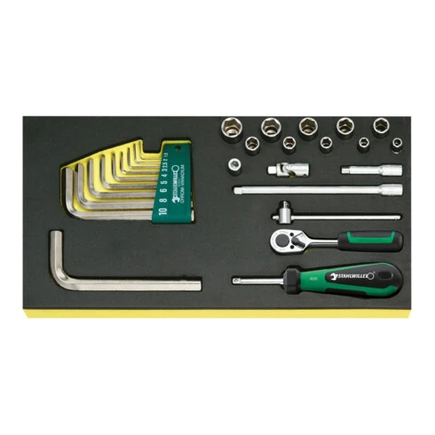 Stahlwille TCS 1/4" + 10760CV Outillage 1/4" En Plateau TCS 27-teilig, 987 G