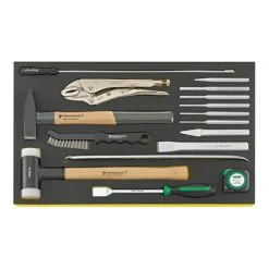Stahlwille TCS 102-108/10957/10960/16 Marteaux, Burins Etc. En Plateau TCS 13-teilig, 3715 G