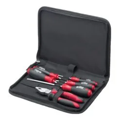 Wiha Jeu D'outils De Mécanicien Tournevis, Pinces Universelles, 6 Pcs Dans Une Trousse (33970)